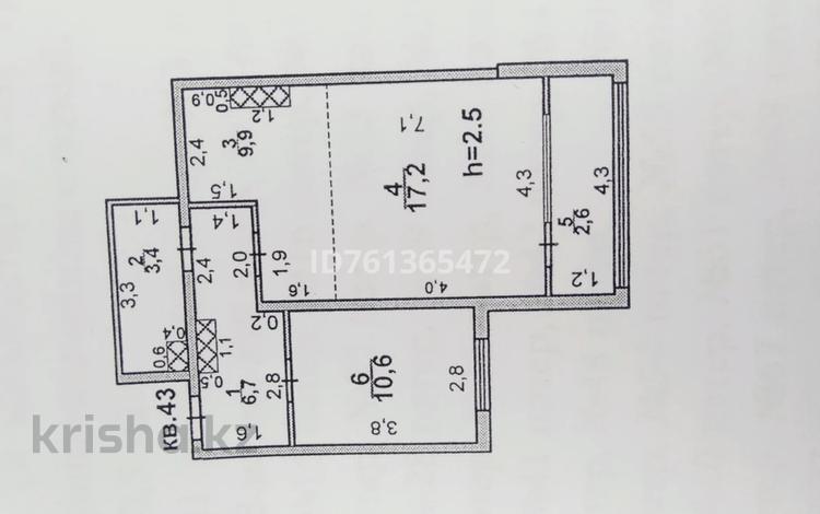 2-комнатная квартира · 50.4 м² · 6/12 этаж, 9 улица 34/2 — Рядом школа 28 за 18 млн 〒 в Туркестане — фото 2