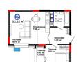2-бөлмелі пәтер · 54 м², Е-321 4, бағасы: 36.5 млн ₸ в Астане, Есильский р-н