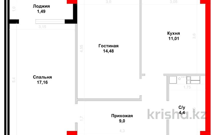 2-бөлмелі пәтер · 56 м² · 10/10 қабат, Каныша Сатпаева 82/9, бағасы: 25.9 млн ₸ в Усть-Каменогорске — фото 2