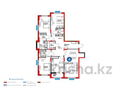 4-комнатная квартира, 145.8 м², 9/14 этаж, Ж. Шаяхметова 25 за ~ 122.5 млн 〒 в Шымкенте