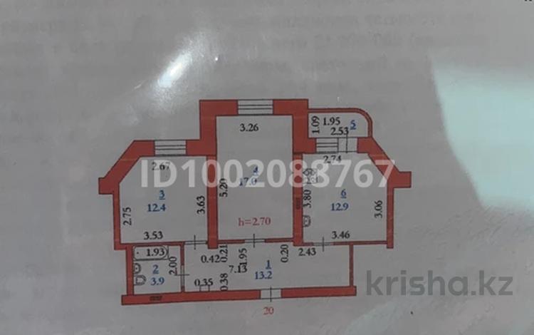 2-комнатная квартира · 60.4 м² · 3/4 этаж, Нур Актобе 28 — 1-мкр возле Дины за 18 млн 〒 — фото 2