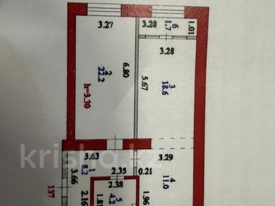 2-комнатная квартира · 65.9 м² · 3/6 этаж, Ивана Панфилова 85 за 43 млн ₸ в Астане, Сарайшык р-н