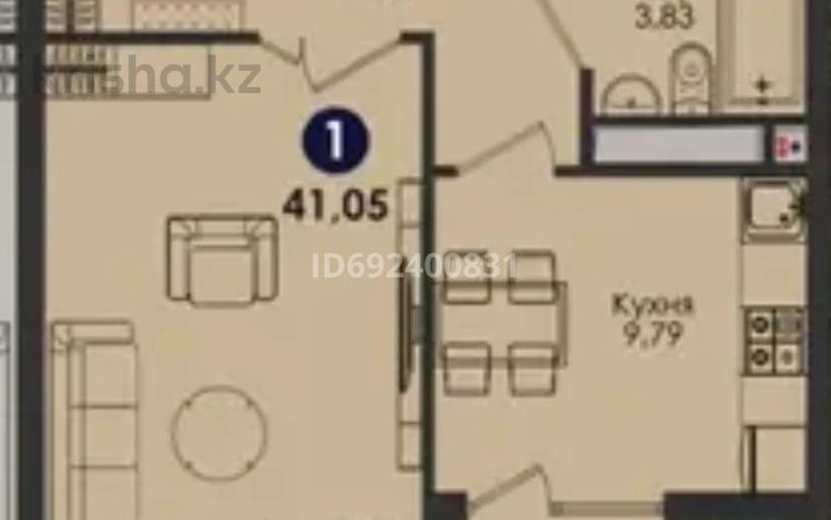 1-комнатная квартира, 43 м², 9/9 этаж, Ахмет Байтурсынулы 8 за 20 млн 〒 в Астане, Алматы р-н — фото 2