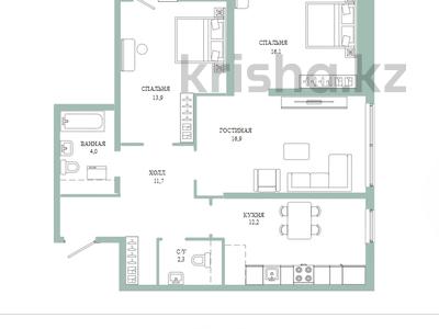 3-бөлмелі пәтер · 78.4 м² · 8/22 қабат, Толе би 19а — БЕЗ КОМИССИИ / РАССРОЧКИ / ПЕРВАЯ ЛИНИЯ / КЛАССНЫЕ АКЦИИ / БОЛЬШОЙ ВЫБОР, бағасы: ~ 37.5 млн ₸ в Астане, Нура р-н