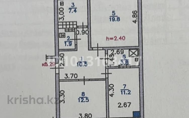 3-бөлмелі пәтер · 81.5 м² · 5/5 қабат, мкр Акбулак, Касыма Шарипова — Касыма Шарипова (ориентир Саина -Райымбека), бағасы: 48.3 млн ₸ в Алматы, Алатауский р-н — фото 2