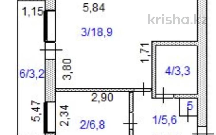 1-бөлмелі пәтер · 38.6 м² · 2/5 қабат, Мк. Юбилейный 32, бағасы: 10.6 млн ₸ в Кокшетау — фото 2