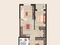 2-комнатная квартира · 57.4 м² · 7/7 этаж, Рыскулова 103/6 за ~ 28 млн ₸ в Алматы, Алатауский р-н — фото 5