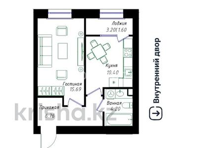 1-комнатная квартира · 38.65 м² · 12/12 этаж, Ч. Айтматова 1 — Айтматова-Мухамедханова за 19.2 млн ₸ в Астане, Нура р-н