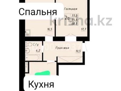 2-бөлмелі пәтер · 68.3 м² · 6/12 қабат, Айтматова — Смолл, бағасы: 34.5 млн ₸ в Астане, Нура р-н