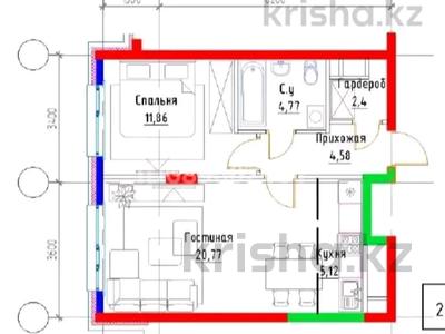2-комнатная квартира, 49.5 м², Талгарский тракт 6 за ~ 26 млн 〒 в Алматы, Медеуский р-н