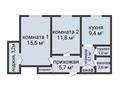 2-бөлмелі пәтер · 51.9 м² · 7/9 қабат, Баймагамбетова 189, бағасы: 25 млн ₸ в Костанае — фото 2