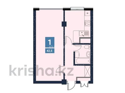 1-комнатная квартира · 42.5 м² · 4/12 этаж, Мкр. Аксай-4 16Б за 36.5 млн ₸ в Алматы, Ауэзовский р-н