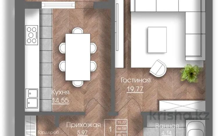 1-комнатная квартира · 50 м² · 6/7 этаж, мкр. Алтын орда за 16.9 млн ₸ в Актобе — фото 2