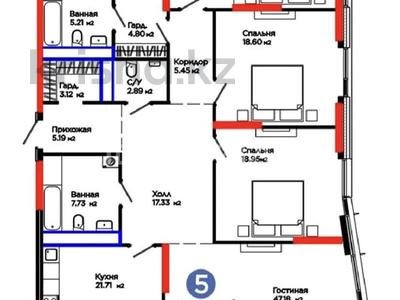 5-бөлмелі пәтер · 215 м² · 7/22 қабат, Мангилик Ел 57, бағасы: 295 млн ₸ в Астане, Есильский р-н