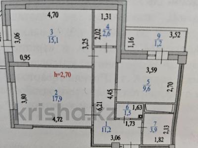 2-бөлмелі пәтер · 64 м² · 7/15 қабат, Кордай 75, бағасы: 32 млн ₸ в Астане, Алматы р-н