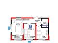 2-бөлмелі пәтер · 57.96 м² · 7/12 қабат, ул. Куаныша Тулеметова 83, бағасы: 29.8 млн ₸ в Шымкенте, Аль-Фарабийский р-н — фото 4
