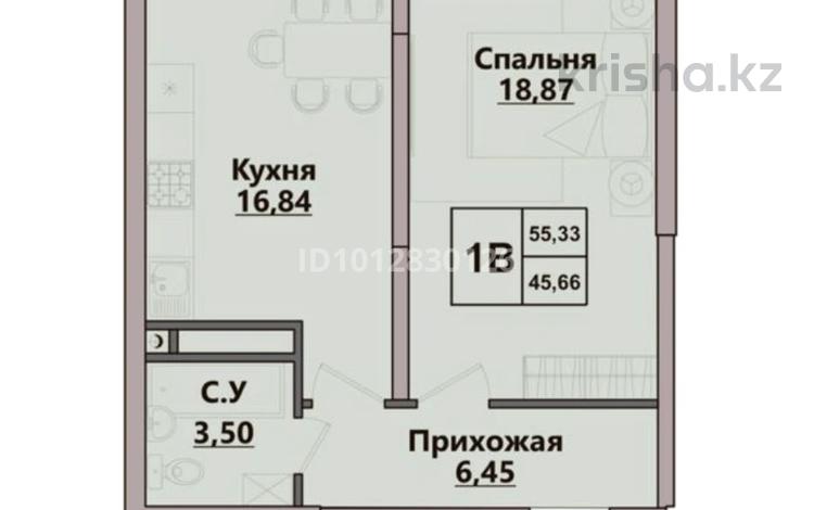 2-бөлмелі пәтер · 45.4 м² · 6/6 қабат, Кульджинский тракт 2, бағасы: 21 млн ₸ в Алматы — фото 2