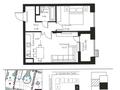 2-комнатная квартира · 48 м² · 2/9 этаж, Хусейн Бен талал 30 за 43.5 млн ₸ в Астане, Есильский р-н — фото 3