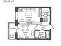 1-комнатная квартира · 38.49 м² · 5/9 этаж, Е-779 32 за 19.9 млн ₸ в Астане, Есильский р-н