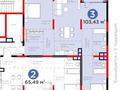 4-бөлмелі пәтер · 103.43 м² · 2/4 қабат, Кульджинский тр-т 80/1, бағасы: 99.5 млн ₸ в Алматы, Медеуский р-н