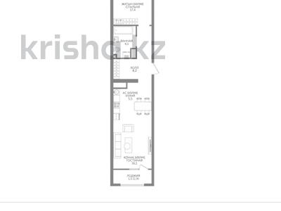 2-комнатная квартира · 52.8 м² · 7/15 этаж, Райымбека 210/27 за ~ 35.6 млн ₸ в Алматы, Алмалинский р-н