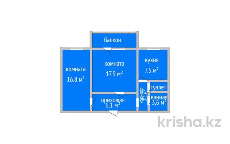 2-комнатная квартира, 57.1 м², 8/10 этаж, Наурыз 7 за 18.8 млн 〒 в Костанае — фото 3