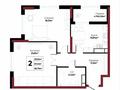 2-комнатная квартира · 69.79 м² · 4/16 этаж, Чингиз Айтматов 24/14 за ~ 32.3 млн ₸ в Астане, Нура р-н — фото 5