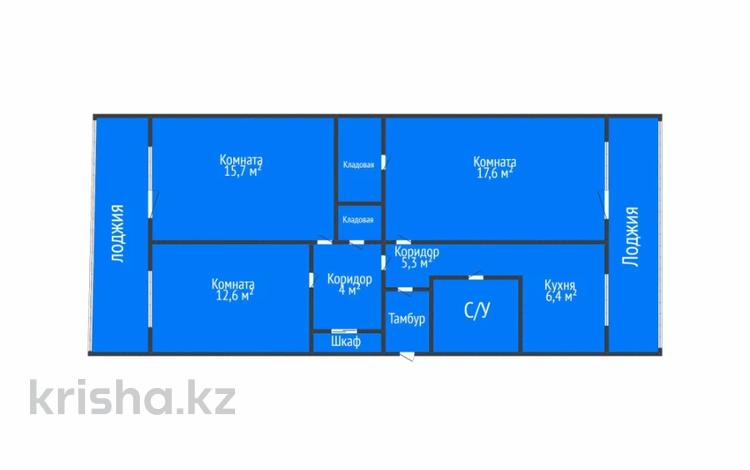 3-комнатная квартира, 72 м², 1/9 этаж, 5 микрорайон 3 за 24.5 млн 〒 в Костанае — фото 3