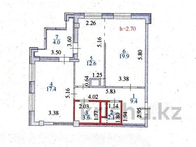 2-бөлмелі пәтер · 70 м² · 8/9 қабат, 23-й проезд 5 — Потрясающий вид с балкона, бағасы: 43 млн ₸ в Астане