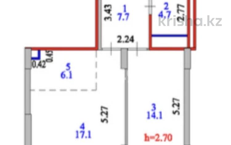 2-комнатная квартира · 55 м² · 2/21 этаж, Косшыгулулы 4 за 22.5 млн ₸ в Астане, Сарыарка р-н — фото 2