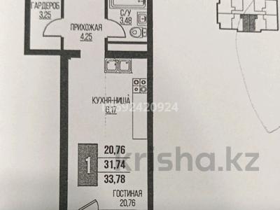 1-комнатная квартира, 32 м², 2/12 этаж, Дарабоз 25 за 20 млн 〒 в Алматы, Алатауский р-н