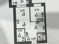 2-комнатная квартира · 40 м² · 5/12 этаж, Чингиз Айтматов 60 — Набережная реки Есиль за 29.5 млн ₸ в Астане, Нура р-н — фото 2