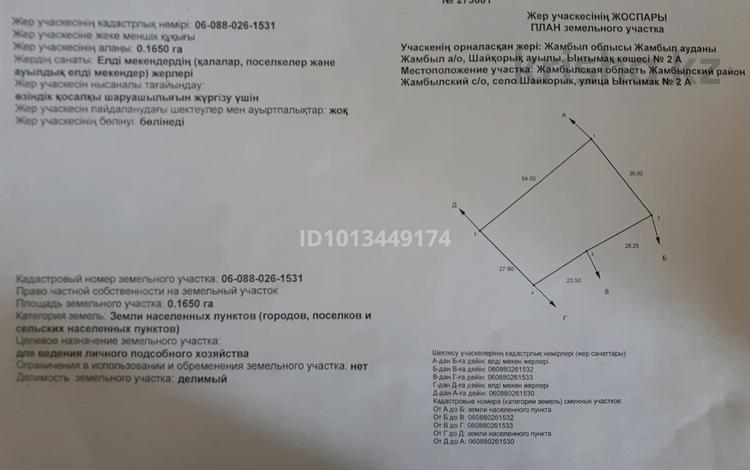 Жер телімі · 16.5 сотық, мкр Шайкорык, бағасы: ~ 15.3 млн ₸ в Таразе — фото 2