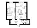 1-бөлмелі пәтер · 48.18 м², 160 квартал, 32-ая улица, бағасы: ~ 14 млн 〒 в Туркестане — фото 3
