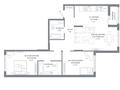 3-комнатная квартира · 78.08 м² · 3/12 этаж, пересечение ул. Калдаякова и ул. Жургенова — ВЫБОР ЭТАЖЕЙ И ПЛАНИРОВОК за ~ 43.5 млн ₸ в Астане, Сарайшык р-н — фото 2