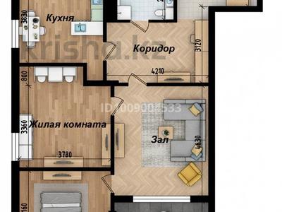 3-комнатная квартира · 78.21 м² · 4/9 этаж, мкр Кайрат, Сыбызгы 100 за 33 млн ₸ в Алматы, Турксибский р-н
