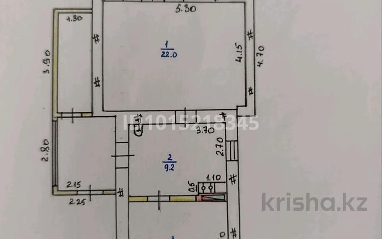 Отдельный дом · 2 комнаты · 80 м² · 4.7 сот., Абая — Между улицей Омская и проспектом Джамбула за 28 млн ₸ в Есик — фото 2