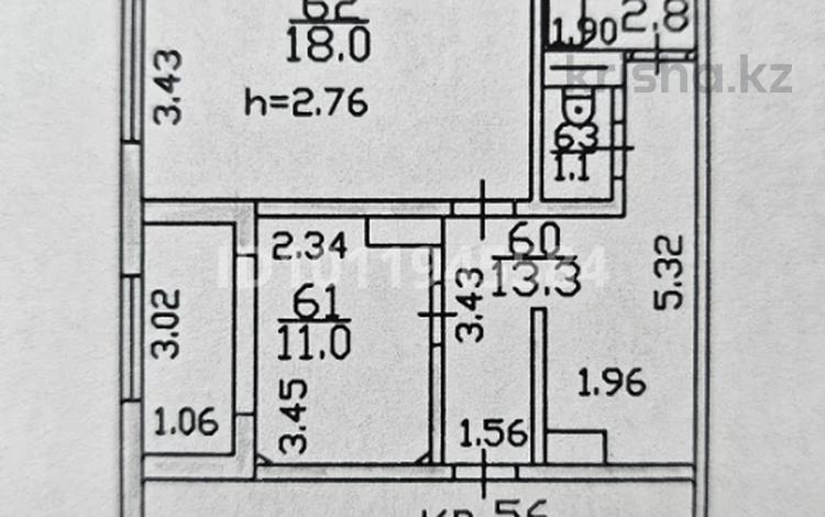 1-комнатная квартира · 46.2 м² · 1/5 этаж, мкр Айнабулак-4 170 за 25 млн ₸ в Алматы, Жетысуский р-н — фото 2