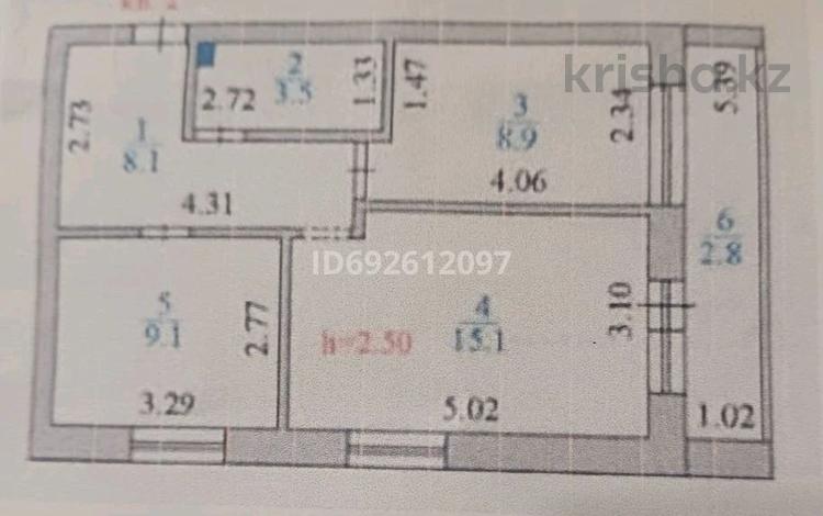 2-комнатная квартира, 47.5 м², 1/2 этаж, сейфуллина 56/1 за 19.5 млн 〒 в Астане — фото 3
