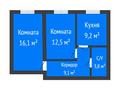 2-бөлмелі пәтер · 50.7 м² · 5/5 қабат, Баймагамбетова 3, бағасы: 18 млн ₸ в Костанае — фото 2
