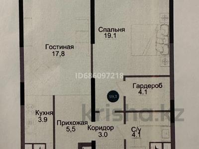 2-комнатная квартира, 59.3 м², 12 этаж, Жандосова 94А за 44.5 млн 〒 в Алматы, Бостандыкский р-н
