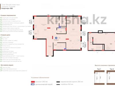 3-комнатная квартира · 170 м² · 8/8 этаж, Тасшокы, 4​ — ПРИ 100% 15% :(196 334 700). С ТЕРАССОЙ за ~ 196.3 млн 〒 в Астане, Алматы р-н