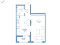 1-бөлмелі пәтер · 33.3 м² · 3/9 қабат, Райымбека 590/9 — Жуалы, бағасы: ~ 17.3 млн ₸ в Алматы, Наурызбайский р-н
