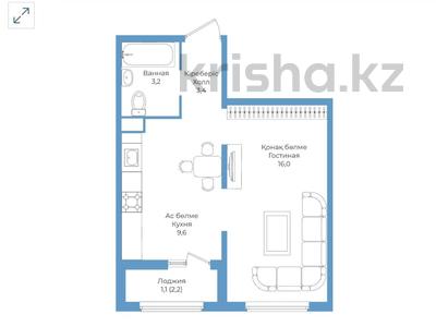 1-бөлмелі пәтер · 33.3 м² · 3/9 қабат, Райымбека 590/9 — Жуалы, бағасы: ~ 17.3 млн ₸ в Алматы, Наурызбайский р-н