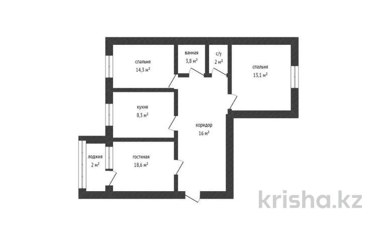 4-комнатная квартира, 80 м², 3/5 этаж, юбилейный 46 за 18.4 млн 〒 в Кокшетау — фото 4