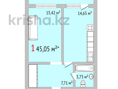 1-комнатная квартира, 43.5 м², победы 70 за ~ 17.8 млн 〒 в Костанае