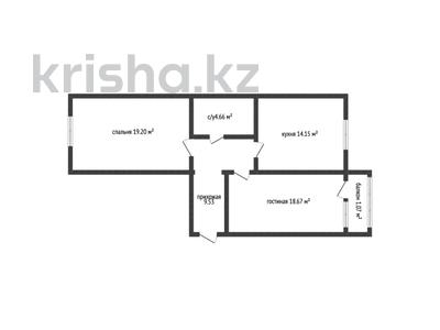 2-бөлмелі пәтер · 67.6 м² · 1/12 қабат, Юбилейный 1а, бағасы: 27.6 млн ₸ в Костанае