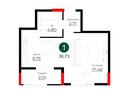 1-бөлмелі пәтер · 36.73 м² · 14/14 қабат, Е 908, бағасы: ~ 21.8 млн ₸ в Астане — фото 2