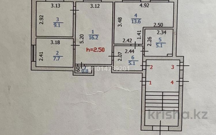 3-бөлмелі пәтер · 60 м² · 1/5 қабат, Шашубая 15, бағасы: 25 млн ₸ в Балхаше — фото 2