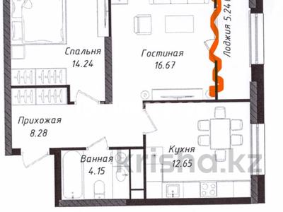 2-бөлмелі пәтер · 60 м² · 11/12 қабат, E-429 12д, бағасы: ~ 32.6 млн ₸ в Астане, Нура р-н